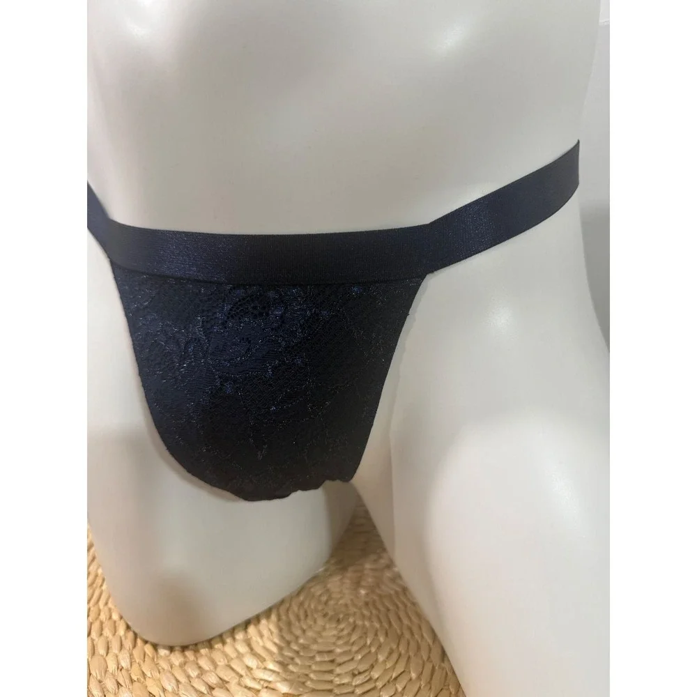 Cosabella Never Say Never Italian Thong Nocturnal blue Men's Lace NWT Size S‎